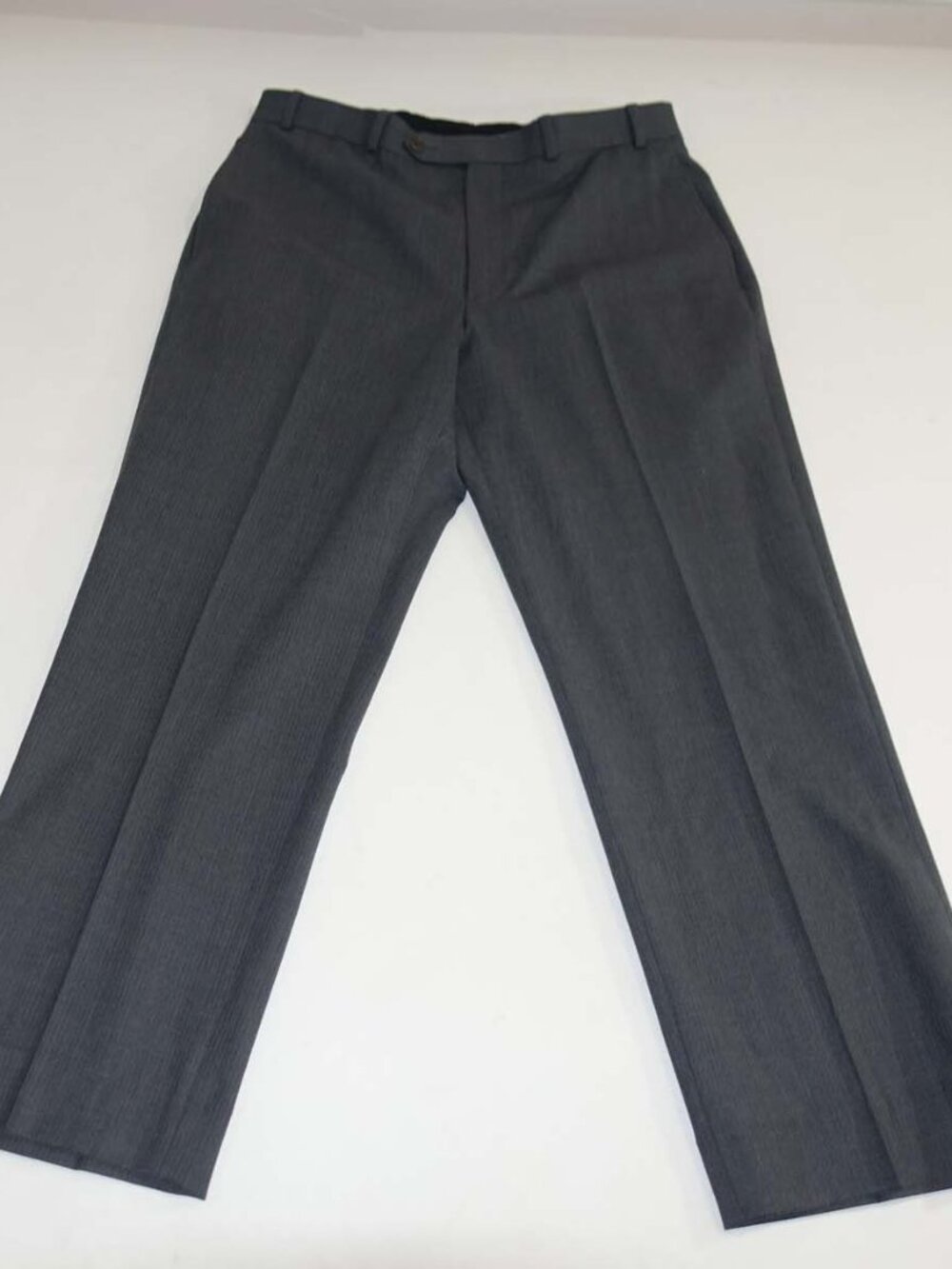 Brooks Brothers Mens Stretch Dress Pants 34 x 28 Medium Gray Striped Wool Slacks